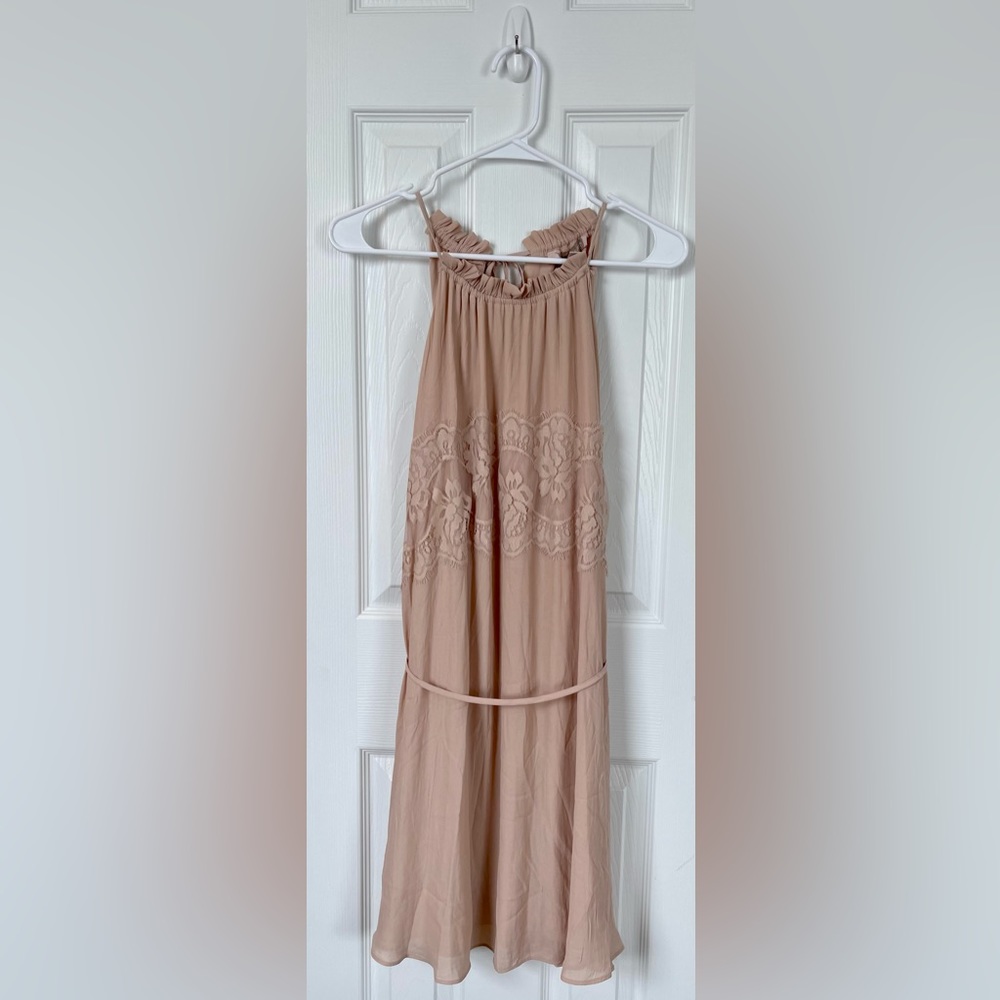 NWT Forever 21 Champagne Halter Style Dress
